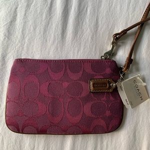 Deep Magenta Coach Wristlet